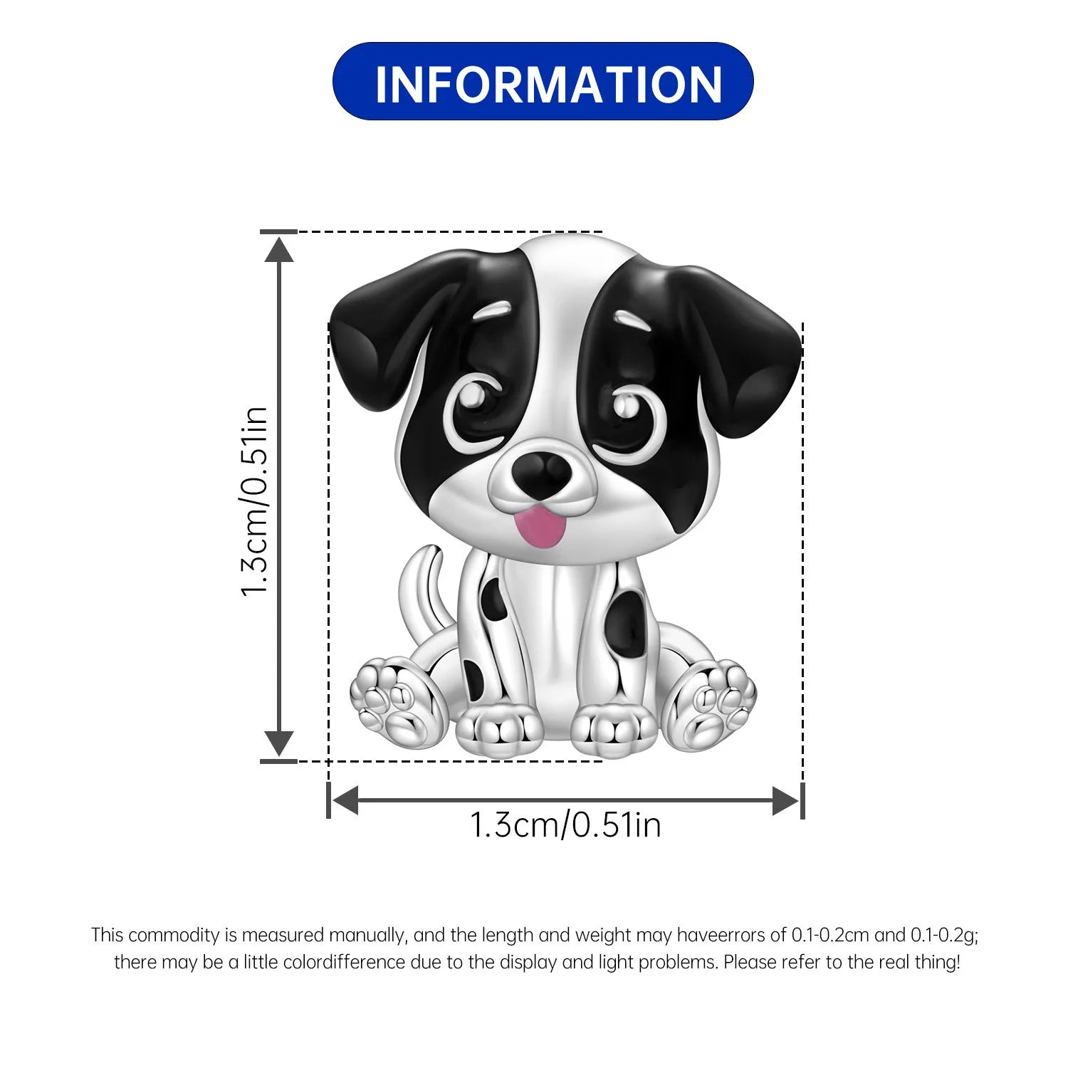 PANPOKI 925 Sterling Silver Cute Dog Animal Pet Beads Original Pendants Bracelet Charm Jewelry Party DIY Trendy Gifts
