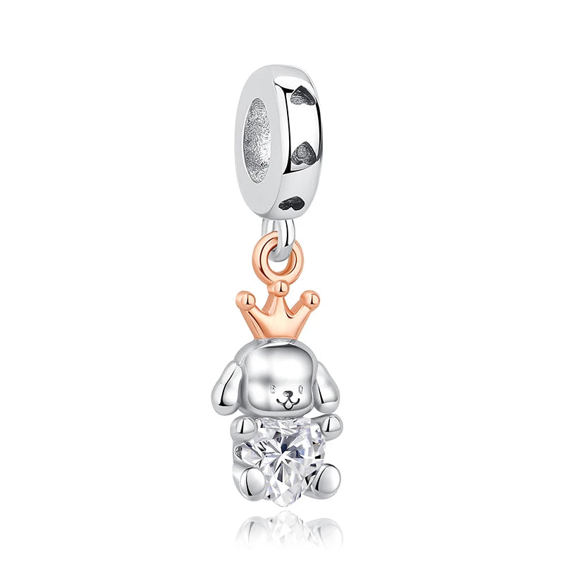 Original 925 Sterling Silver Charms Love Pets Dog Cat Paw Print Pendant Beads Fit Brand Bracelets Necklaces Women DIY Jewelry - Madeinsea©