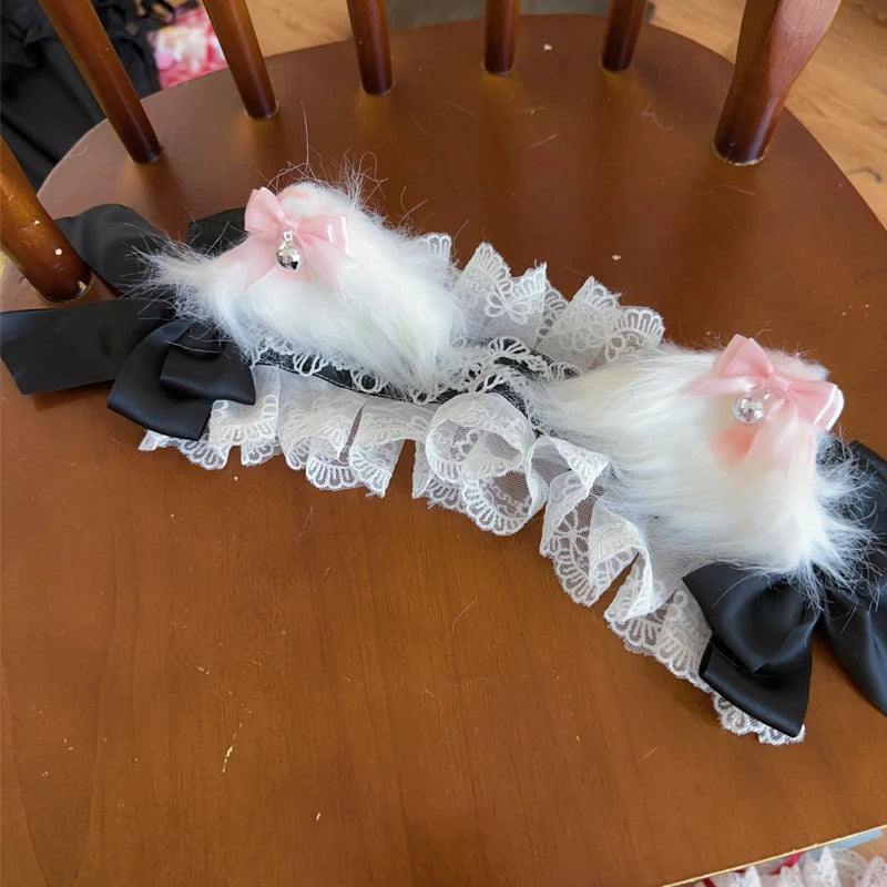 Anime Lolita Maid Dress Set Women Sweet Japanese Kimono Halloween Cat Cosplay Costumes Party Dresses Gothic Y2k Girls Cute Dress