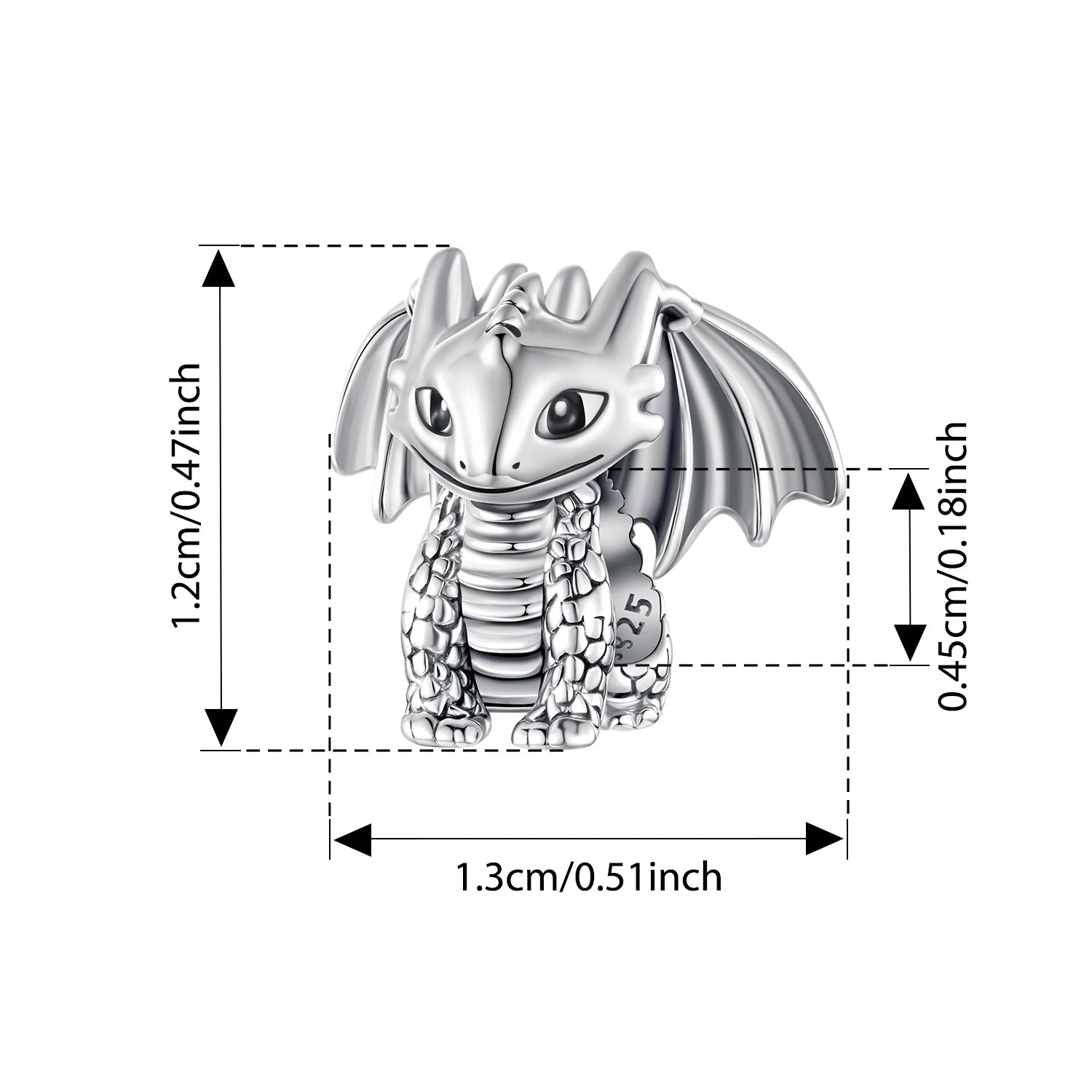 BISAER 925 Sterling Silver Vintage Phoenix Flying Dragon Charm Bead Lion Crown Snake Pendant For Women DIY Bracelet Fine Jewelry