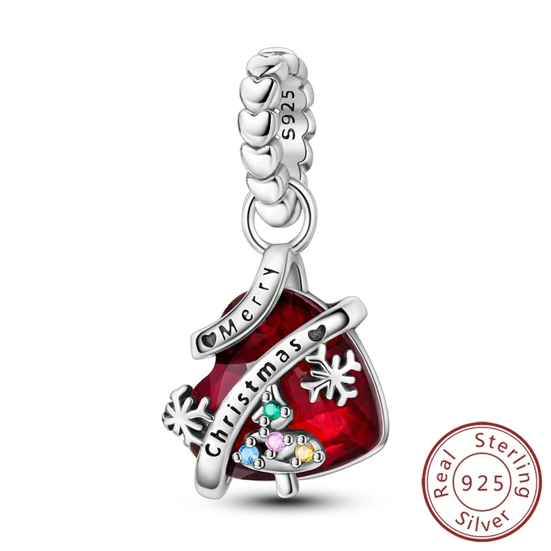 New 925 Sterling Silver Charms Beads Snowman Christmas Halloween Charm Pendent Fit Original Charm Bracelet Women Jewelry Gift - Madeinsea©