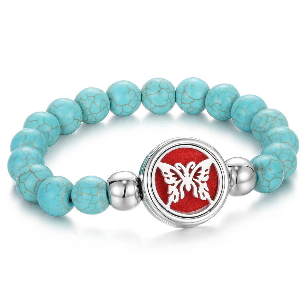 Aromatherapy Beaded Bracelet Aroma Jewelry Essential Oil Bracelet Elastic Beads Bracelet Perfume Aroma Diffuser Locket Bracelets - Madeinsea©
