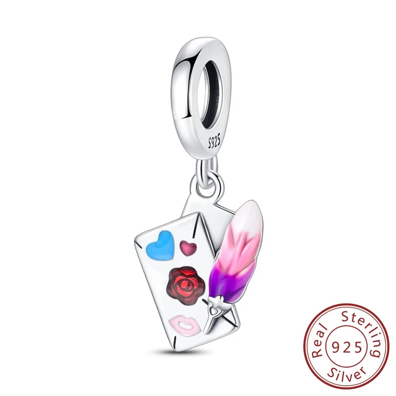 100% Real 925 Sterling Silver Charms Beads Stars Moon Pendant Fit Original Charms Bracelets Bangle DIY Jewelry Gifts