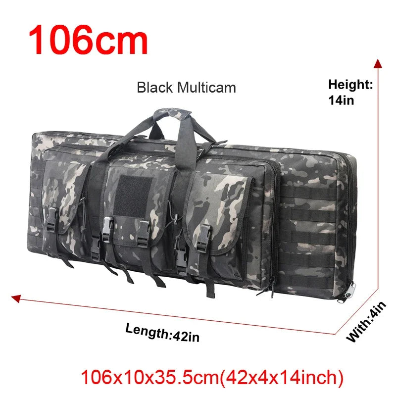 81 97 106 122cm Tactical Gun Bag Double Rifle Case  Molle Rifle Bag Sniper Airsoft Gun Case Backpack Hunting Gun Holster