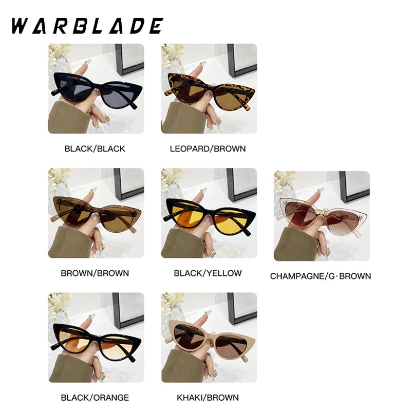 2025 Cute Sexy Vintage Cat Eye Sunglasses Brand Design Woman Small Triangle Retro Ladies Sun Glasses Thick Female Oculos De Sol