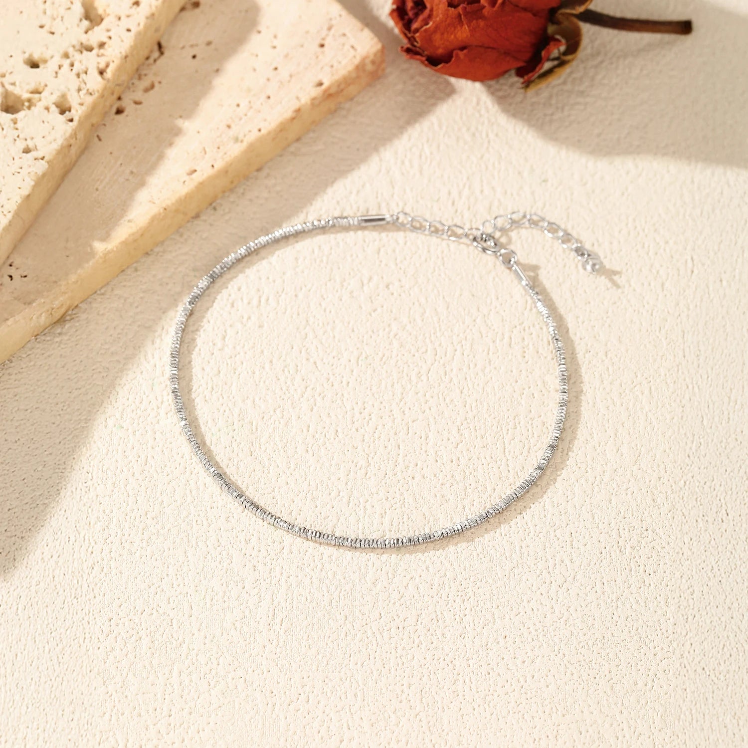 MODIAN 925 Sterling Silver Fashion Exquisite Geometric Square Slim Stackable Bracelets For Women Fine Vacation Jewelry