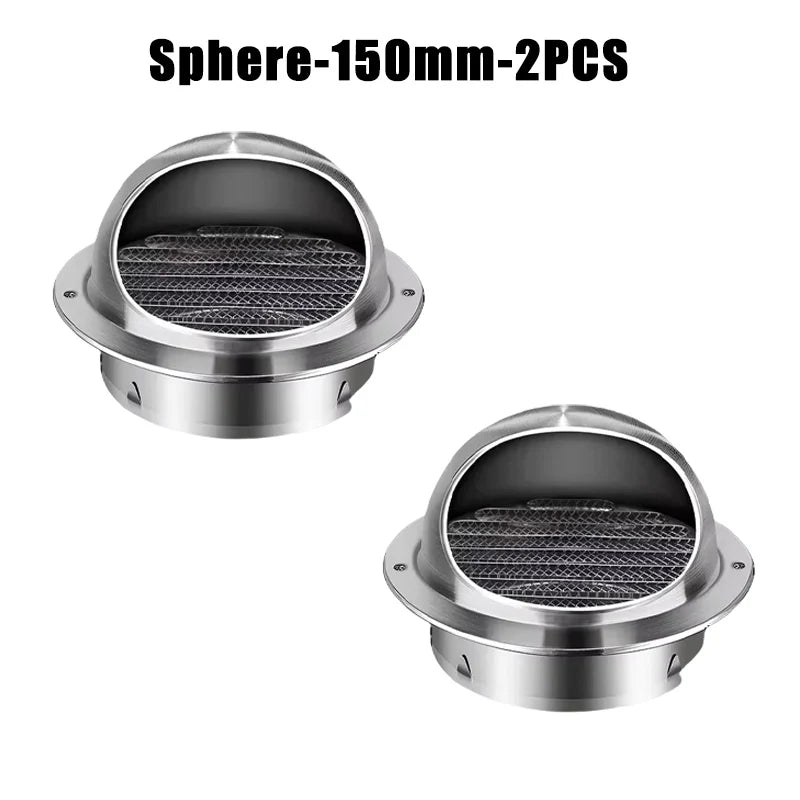 304 Stainless Steel Air Vent Round Wall Vent Outlet Cover Ventilating Fan Prevents Pipe Blockage Louvered Grille Cover Blocking