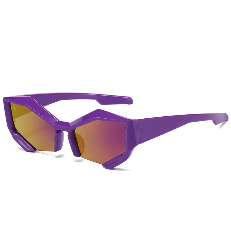 Cat Eye Sport Halbrahmen Sonnenbrille Frauen Männer Neue Luxusmarke Y2K Punk Sonnenbrille Für Damen Kleine Rahmen Shades Brillen UV400