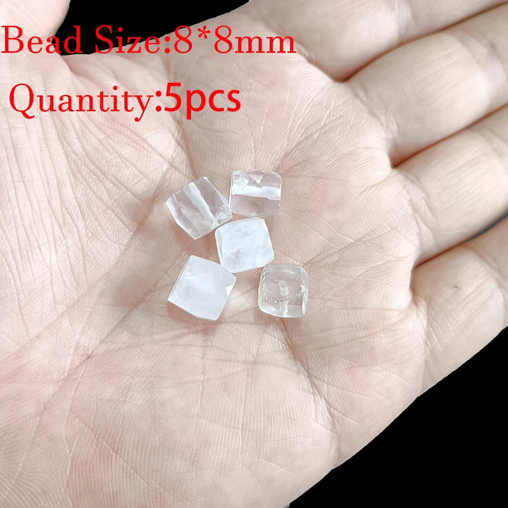 Wholesale Natural Stone Clear Quartz Crystals Beads Faceted Smooth Irregular Loose Bead For Jewelry Making Charm Accessories DIY