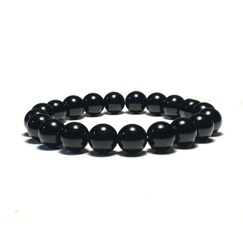 Artifact Meditation Healing Bracelet Men 4mm/6mm/8mm/10mm Tiger Eyes Obsidian Stone Beaded Braslet Father Day Gift Yoga Braclet