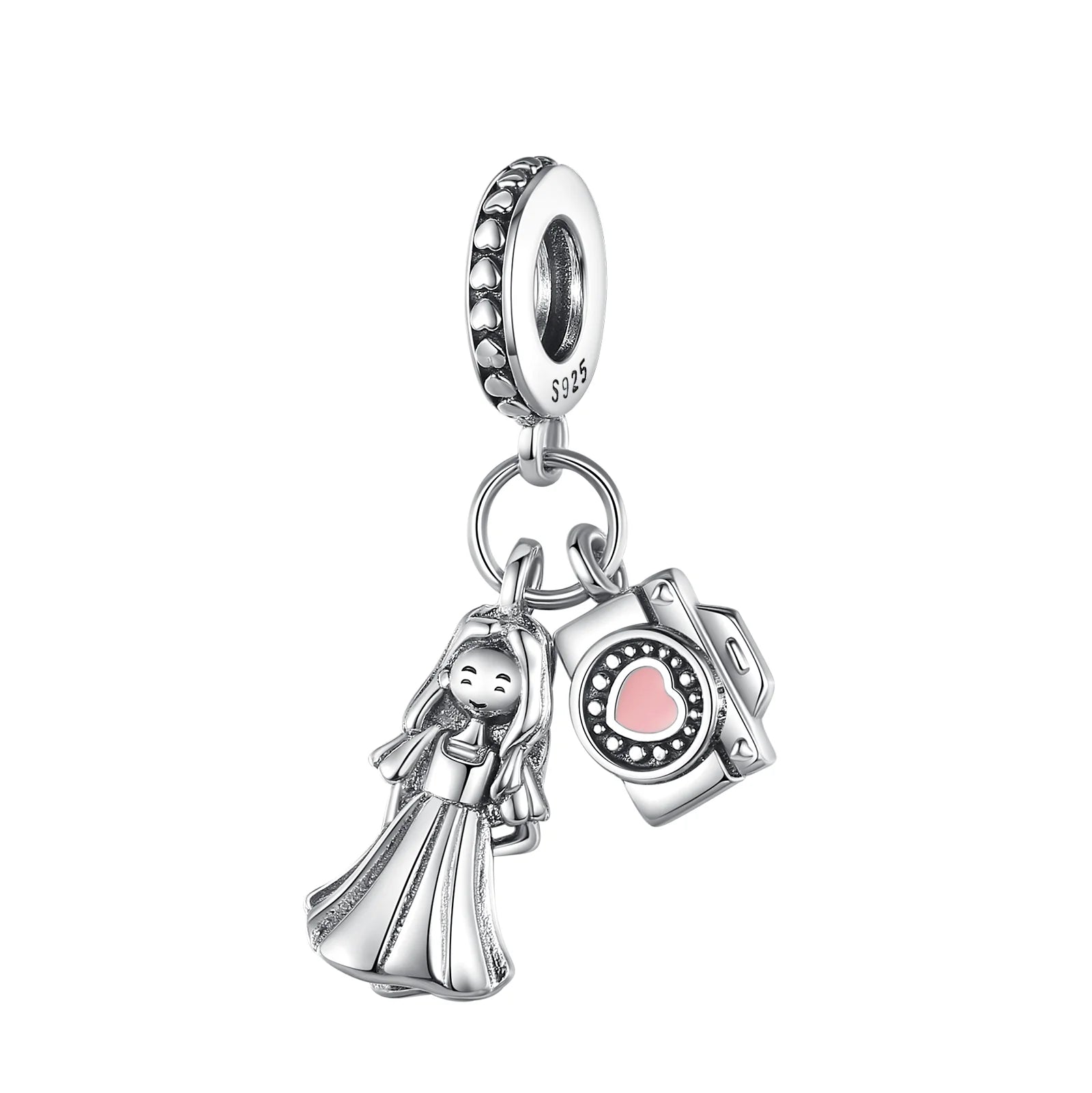 925 Sterling Silver Boy Girl Couple Lovers Beads Marriage Charms Dangle Fit Original  Bracelet Charms Jewelry Women DIY