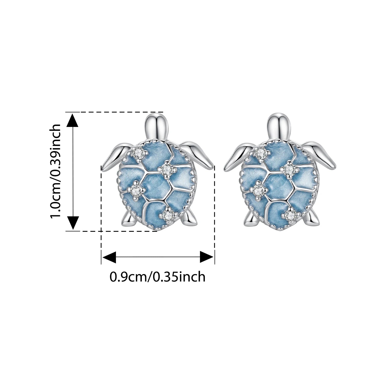 BAMOER 925 Sterling Silver Crab Stud Earrings Enamel Marine Clownfish Ear Studs for Women Girls Sweet Summer Jewelry Gift