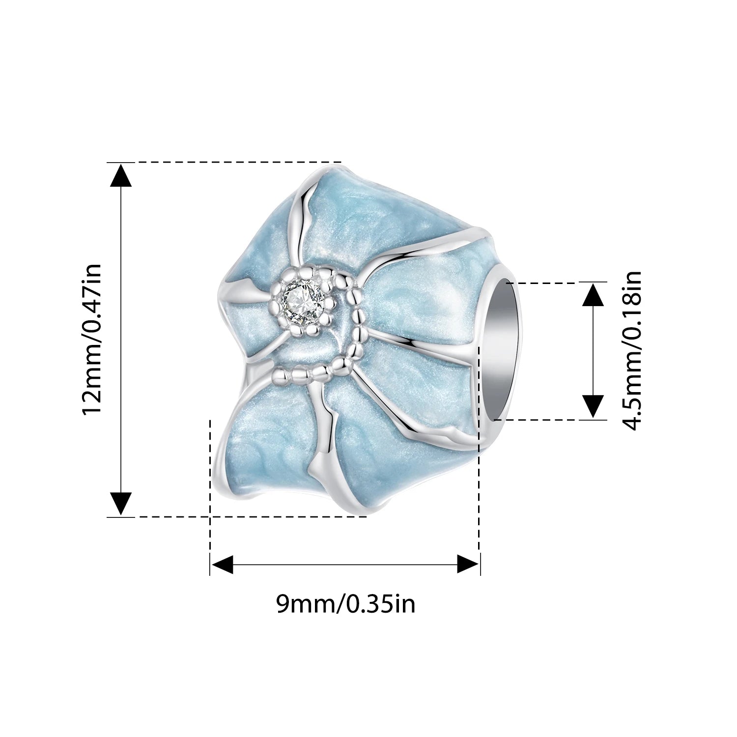 BISAER 925 Sterling Silver Butterfly Flower Silicone Charm Bead Dragonfly Crab Pendant For Women Girl DIY Bracelets Fine Jewelry