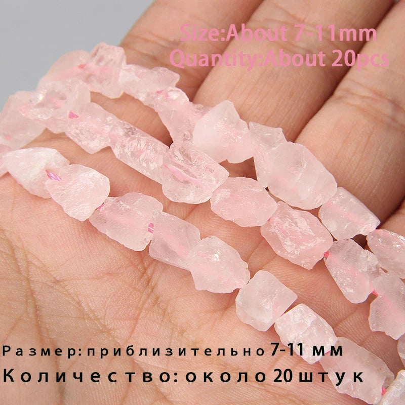 7.5" Natural Irregular Rough Stone Beads Raw Rock Lapis Quartzs Nuggets For Jewelry Making DIY Earrings Bracelet Supply 7-30mm