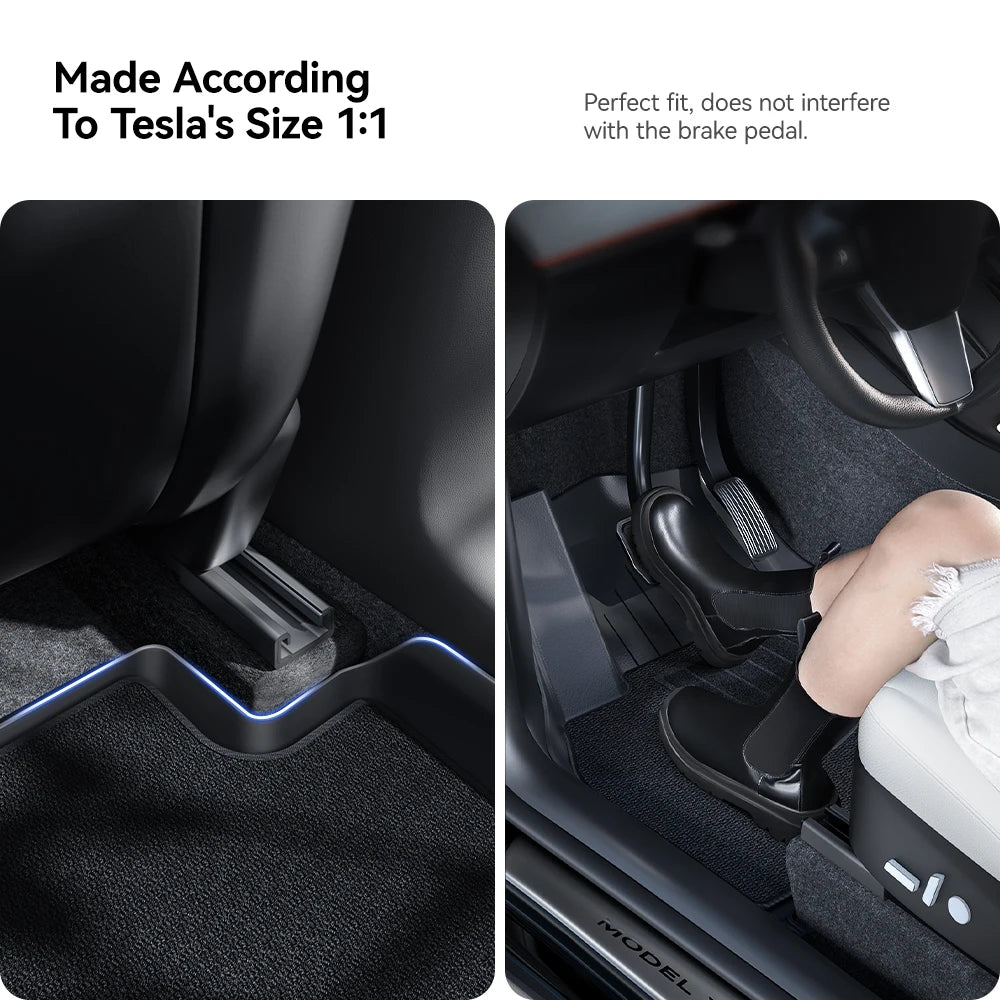 YZ For Tesla Floor Mat Model Y Juniper 2025 Car Trunk Mat Luggage Mat TPE waterproof Anti-Slip Set Floor Liner Mat - Madeinsea©