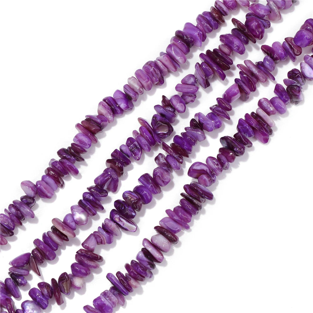 5-8mm Muticolor Shell Beads Natural Dyed Color Irregular Shape Loose Spacer Bead For Jewelry Making Necklace Bracelet DIY