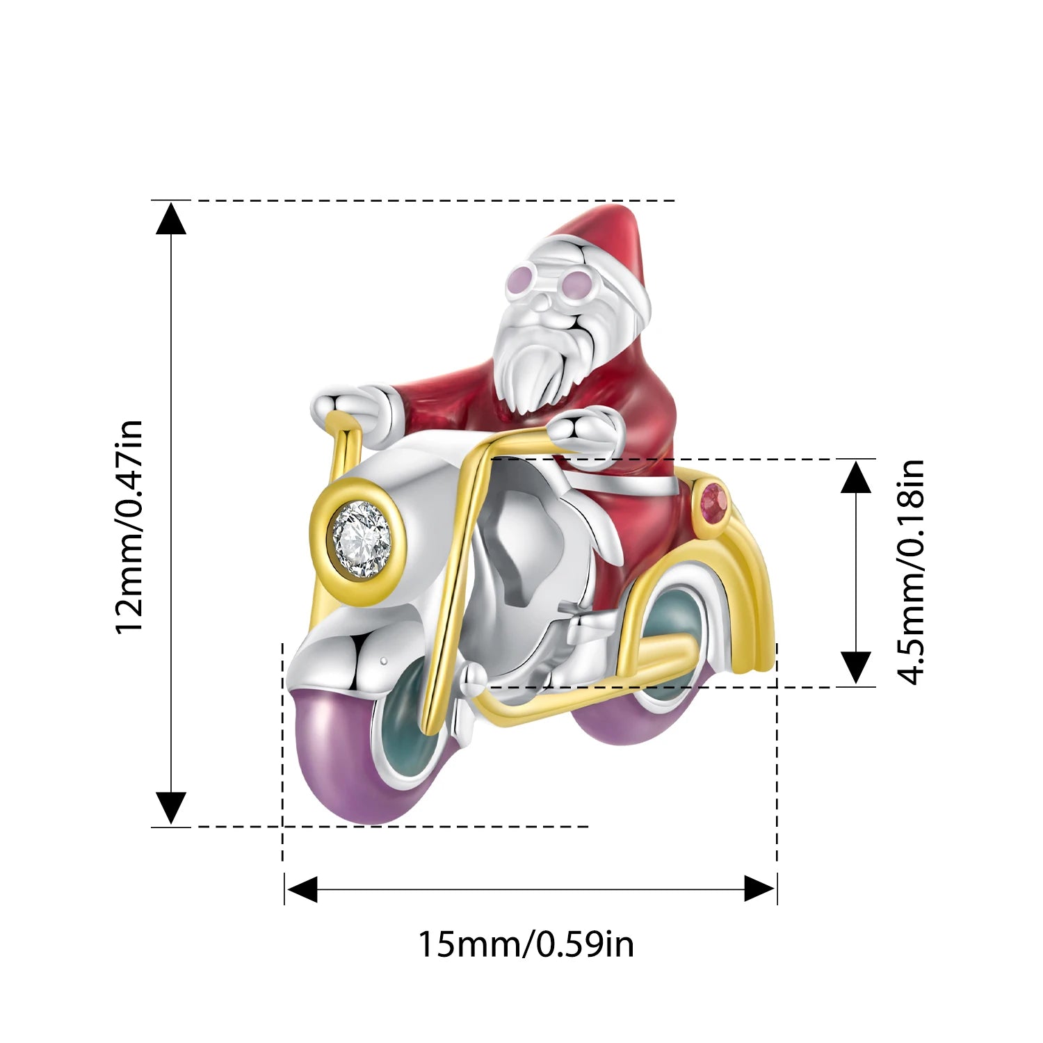 Bamoer Original 925 Sterling Silber Weihnachtsanhänger Bär Schneemann Passend für Original Armband Halskette Damen Geschenk Feiner Schmuck