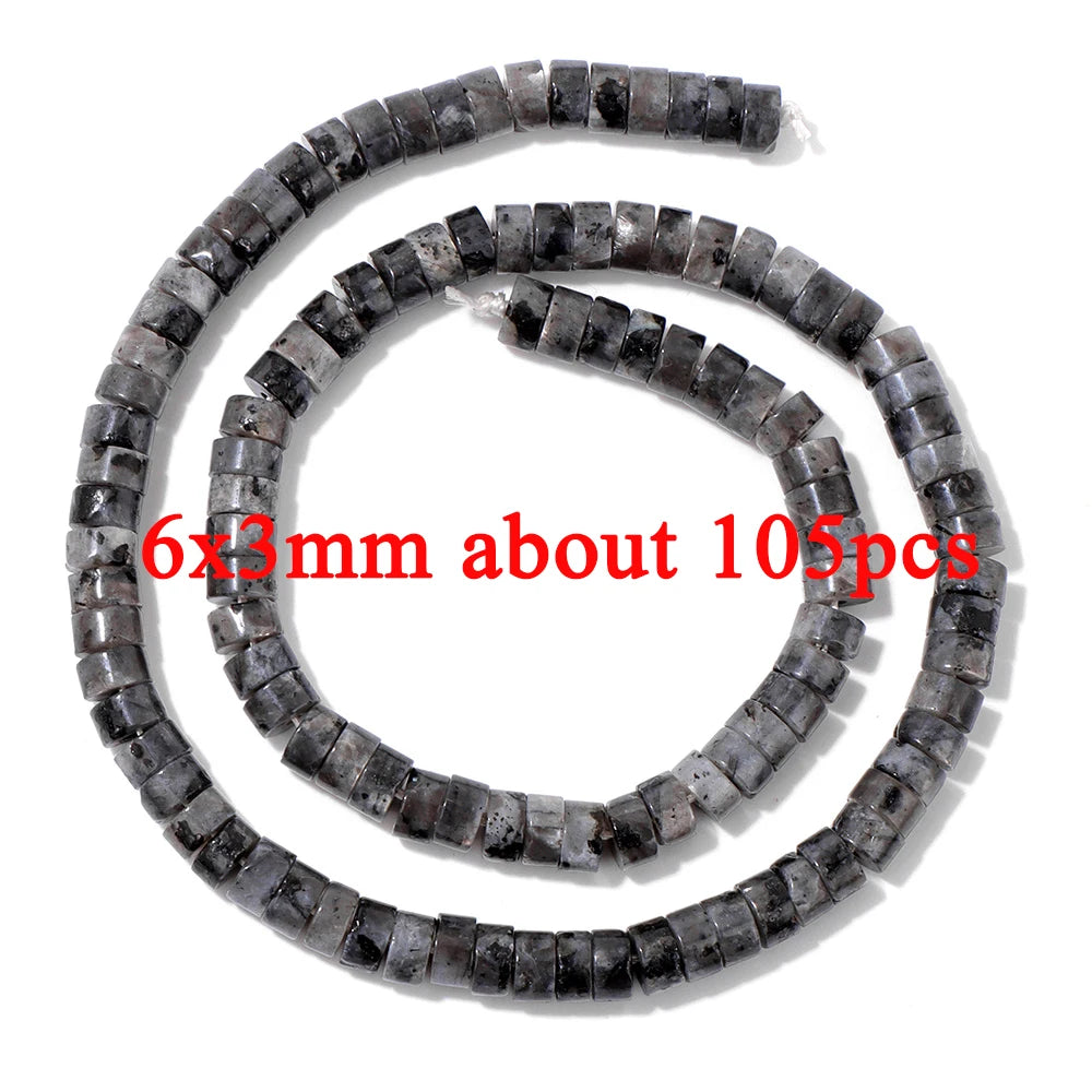 Natural Dark Labradorite Stone Bead Black Spectrolite Faceted Round Leaf Square Loose Spacer Beads For Jewelry Making Handmade