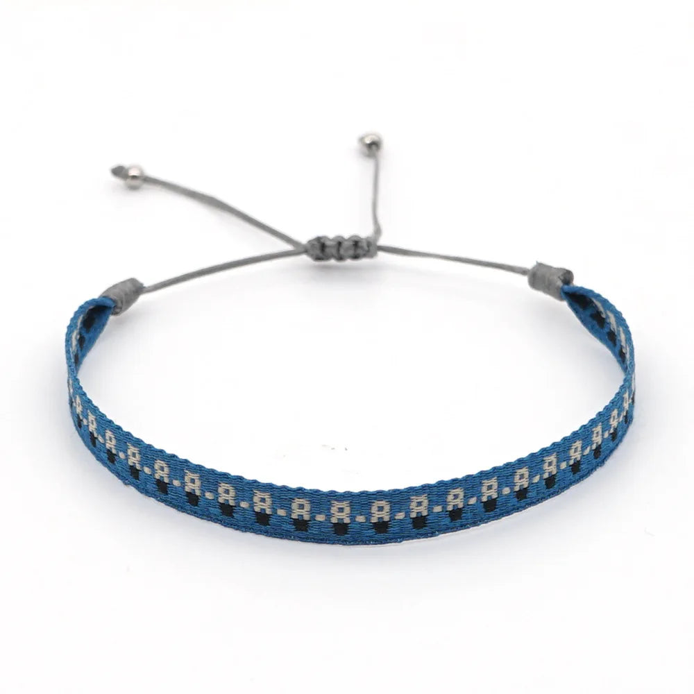 Unisex Handmade Woven Bracelet Wholesale Colombia Cloth Braided Bracelets for Women Men Bohemian Hippie Friendship Jewelry - Madeinsea©