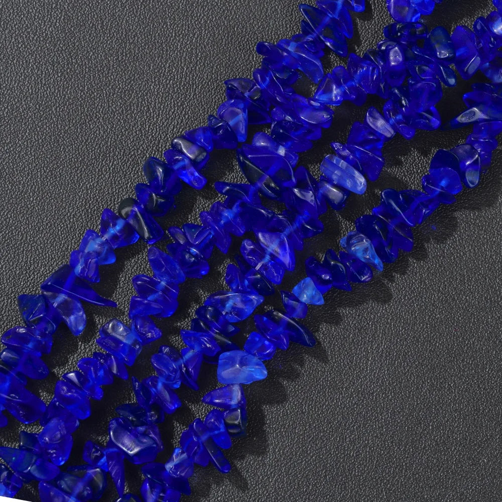 5-8MM Colorful Irregular Glass Beads Dyed Transparent Crystal Chips Beads Fit DIY Women Jewelry Bracelet Necklace Earring