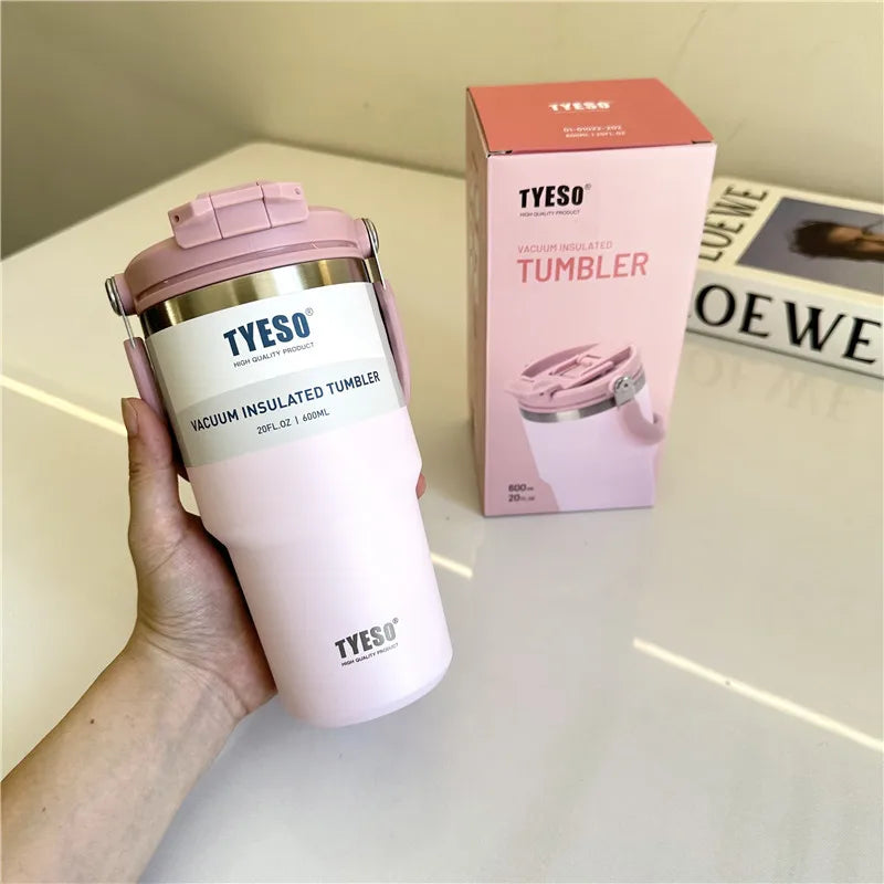 Tyeso Stainless Steel Coffee Cup Cold And Hot Double-layer Insulated Cup Tumbler Thermo Water Bottle Car Travel Mug Vacuum Cup - Madeinsea©