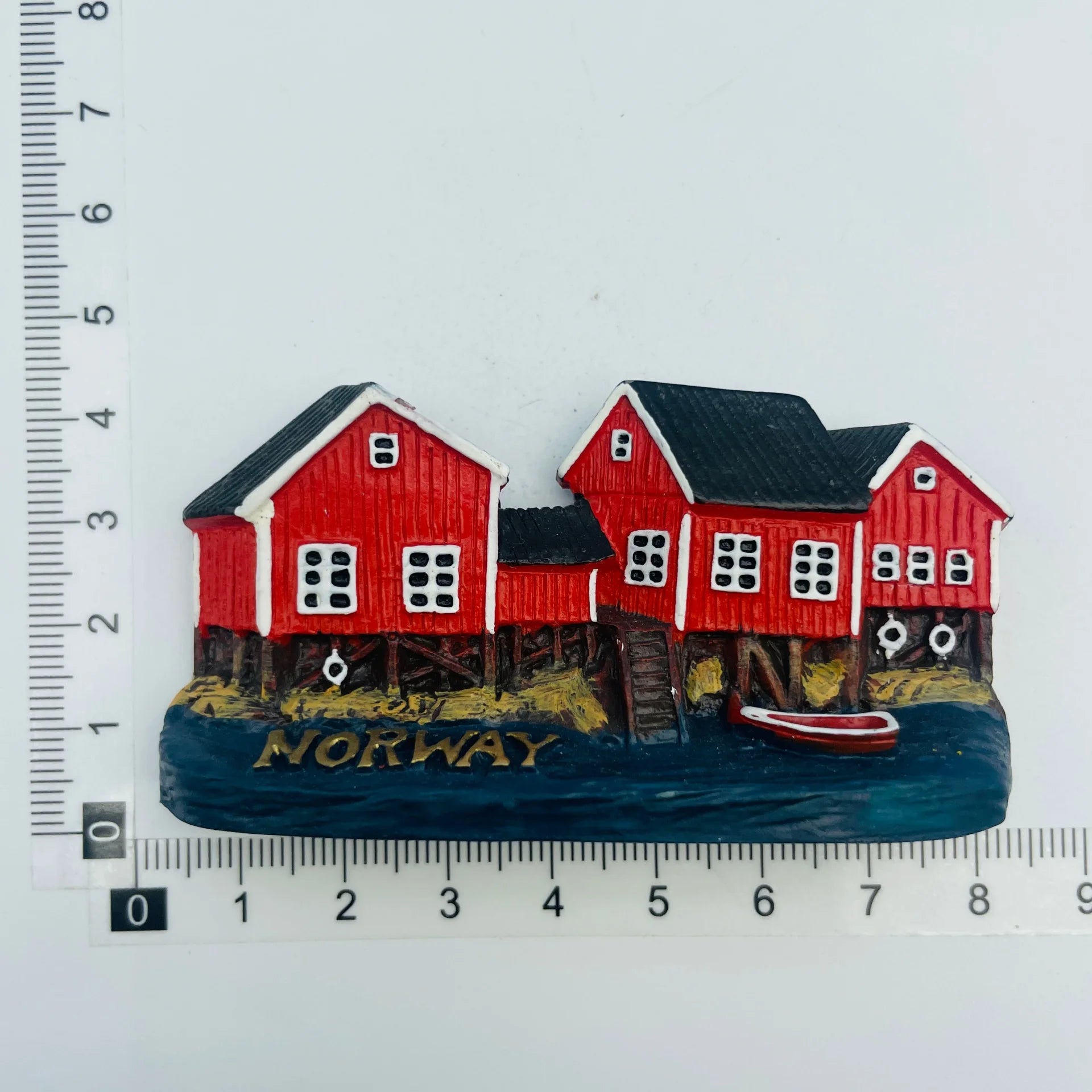 Norway Lofoten Fisherman Cabin 3D Resin Fridge Magnet, Travel Souvenir, Home Kitchen Decor, Collection Magnet Gift