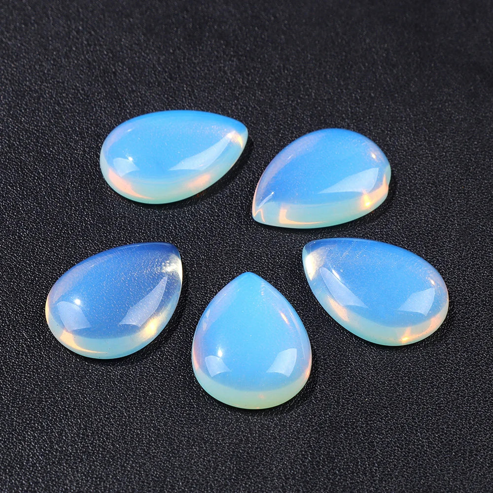 18X25MM Multi-color Natural Stone Cabochon Water Drop Shape Agat Quartz Opal Cabochons Stone For Jewelry Making DIY Accessories