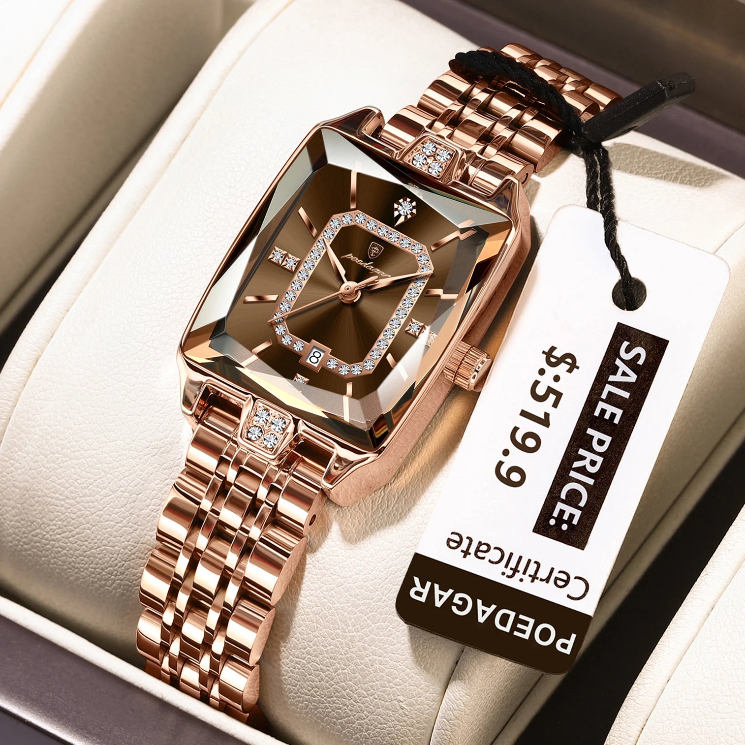POEDAGAR Luxury Watch For Woman Waterproof Calendar High Quality Ladies Watch Stainless Steel Quartz Women's Watches Elegant+Box - Madeinsea©