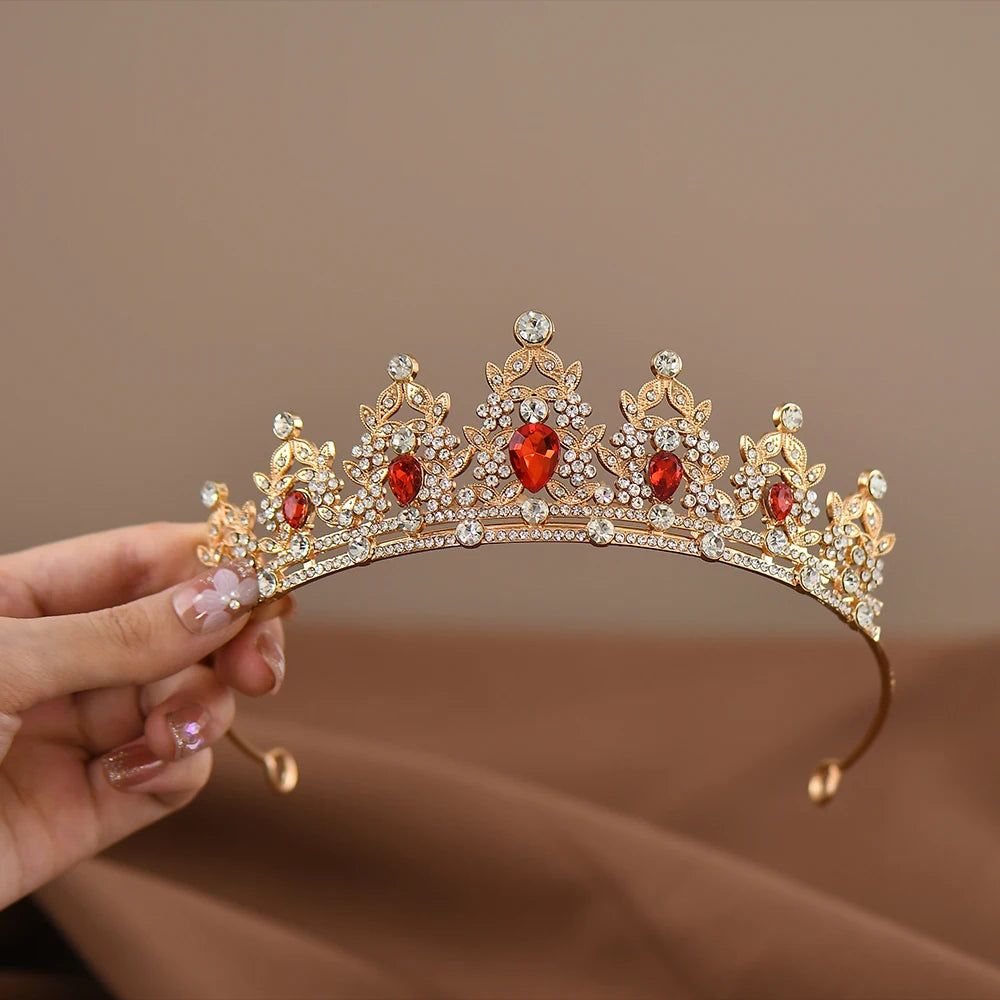 Children's Princess Crown Crystal Headband, Girls' Hair Accessory, High-End Elegance, Dance Performance, Birthday Gift Crown