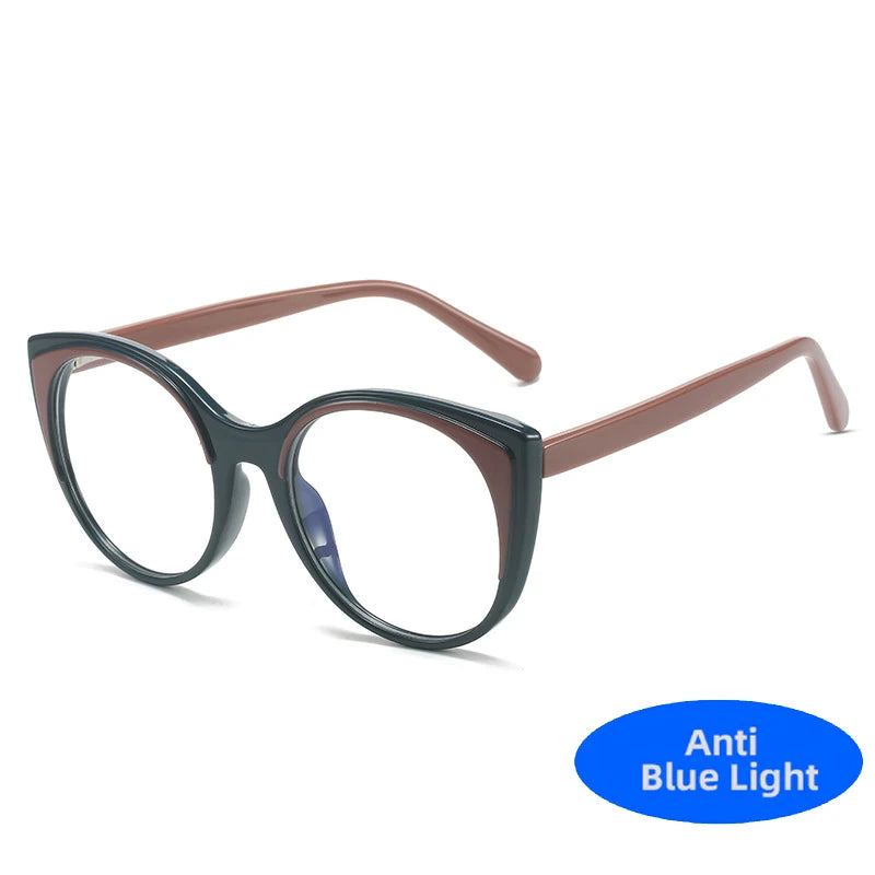 High Quality TR90 Computer Glasses Frame Women Men Anti Blue Light Cat Eye Eyewear Blocking Glasses Optical Spectacle Eyeglass