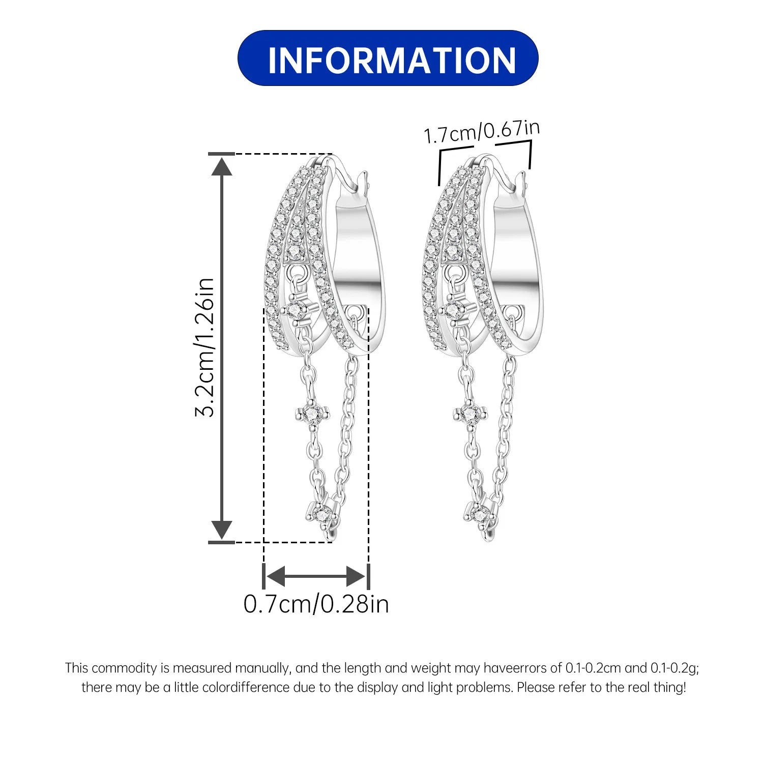PANPOKI S925 Sterling Silver Multi Circle Tassel Earrings Versatile Hoop Earrings For Women Jewelry Original Party Gifts