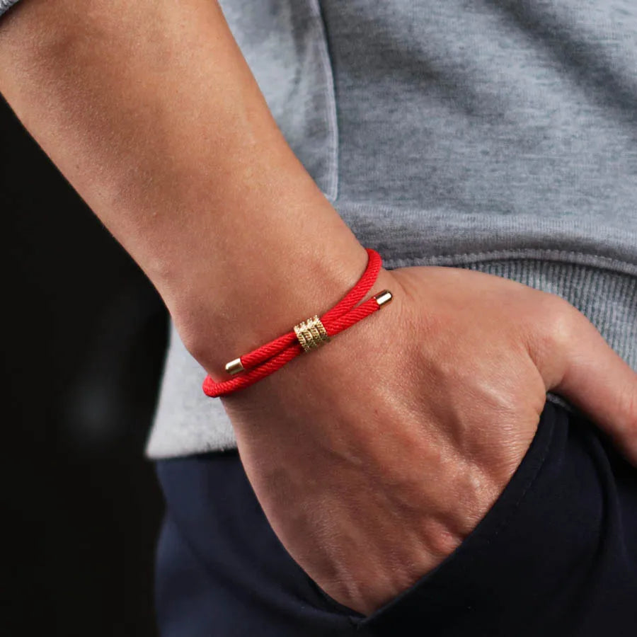 7 Colors Luxury Grade A 4mm Thread Bracelet Men Stainless Steel Buckle Outdoor Cool Riding Hand Accessories Pulseras Para Hombre