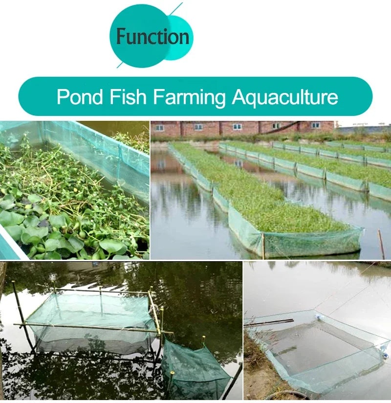 Lawaia Fish Net Cage Netting Fish Breeding Cage No Cover Crayfish Network Stake Net Pond Fish Farming Aquaculture Small Mesh