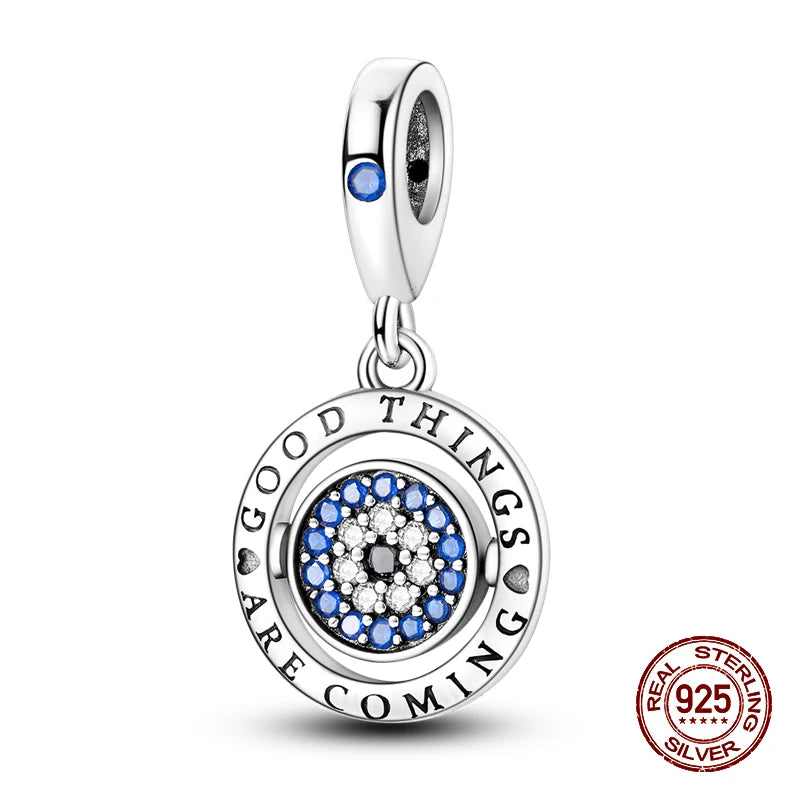 100% 925 Sterling Silver Sparkling Cat Moon Sun and Stars Charms Pendants Fit 3mm 925 Original Bracelets DIY Fine Jewelry