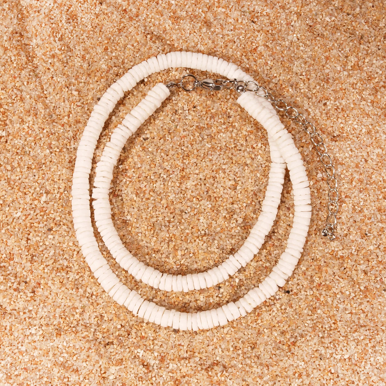 1PC Fashion Summer Beach Bohemia Natural White Shell Beads Necklace for Man Women Surfer Necklace Man Jewelry