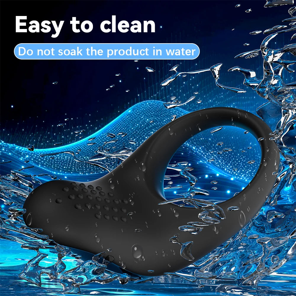 APP Control Vibrating Penis Ring Men Cock Ring Vibrator Clitoris Scrotum Stimulation Delay Ejaculation Sex Toys for Couples 18+