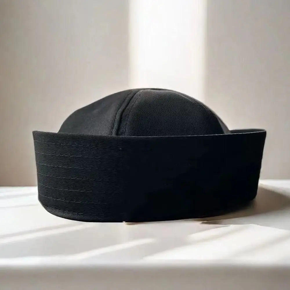 New Cotton Sailor Hat Soft Solid Color Beret Brimless Marine Cap Party