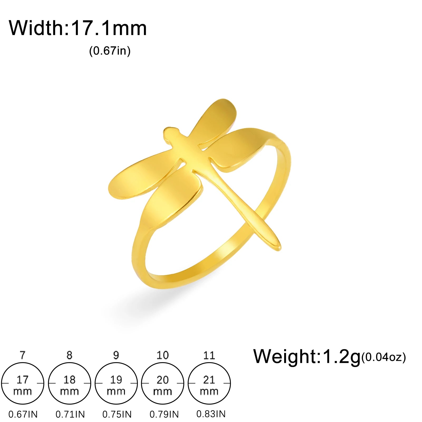 Skyrim Dragonfly Ring Stainless Steel Finger Rings Women Minimalist Animal Jewelry Birthday Gift Wholesale