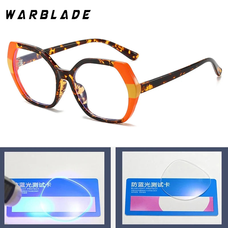 New TR90 Vintage Anti Blue Light Optical Polygon Sexy Ladies Glasses Women Luxury Brand Designer Trend Myopia Eyewear Frame Lady