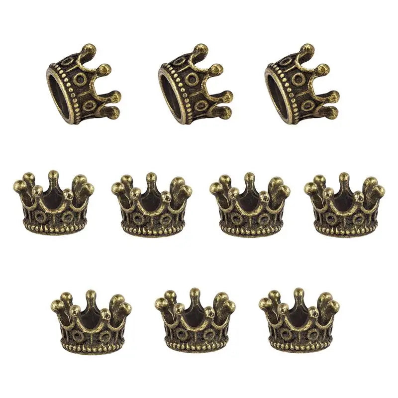 10pcs/20pcs Crown Charm Beads Connectors Charms End Beads Cap For DIY Jewelry Making Findings