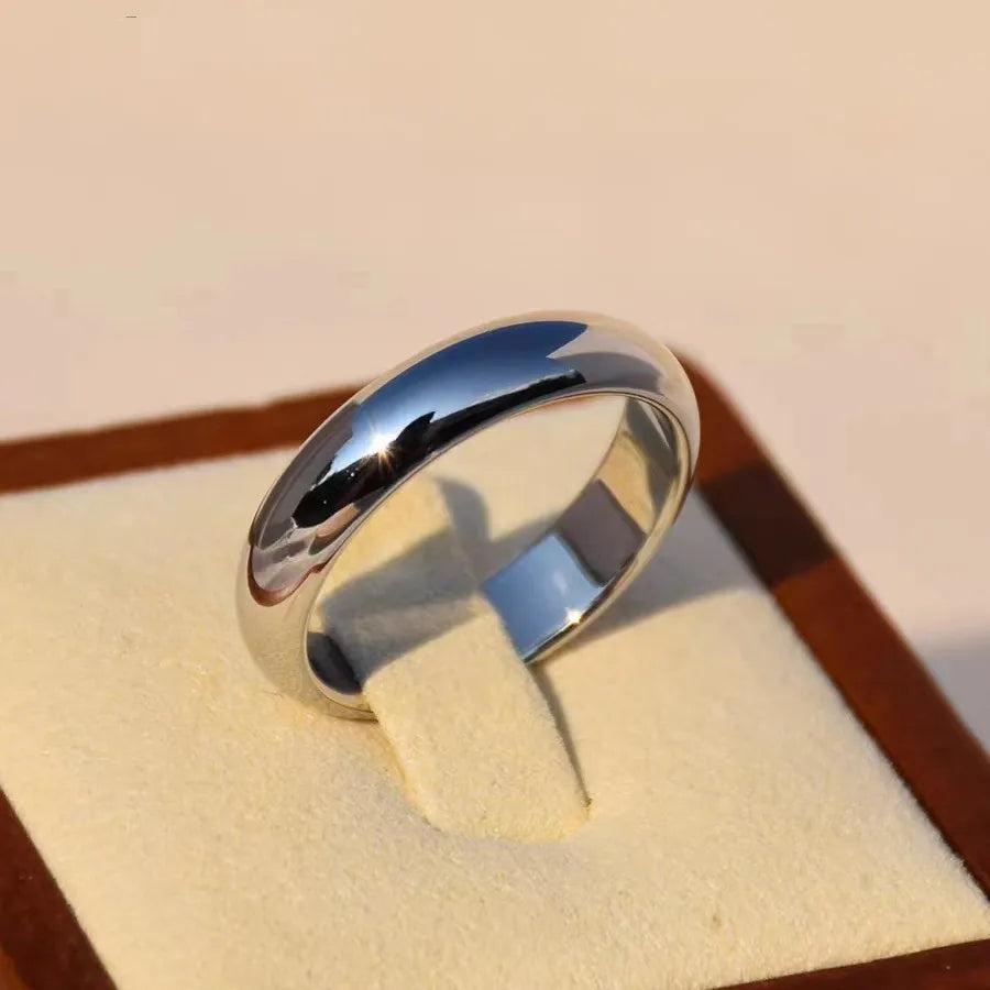 Buyee 925 Sterling Silber Paar Ring Sets Leichte Einfache Große Größe Ring für Frau Mann Klassische Mode Hochzeit Edlen Schmuck Kreis