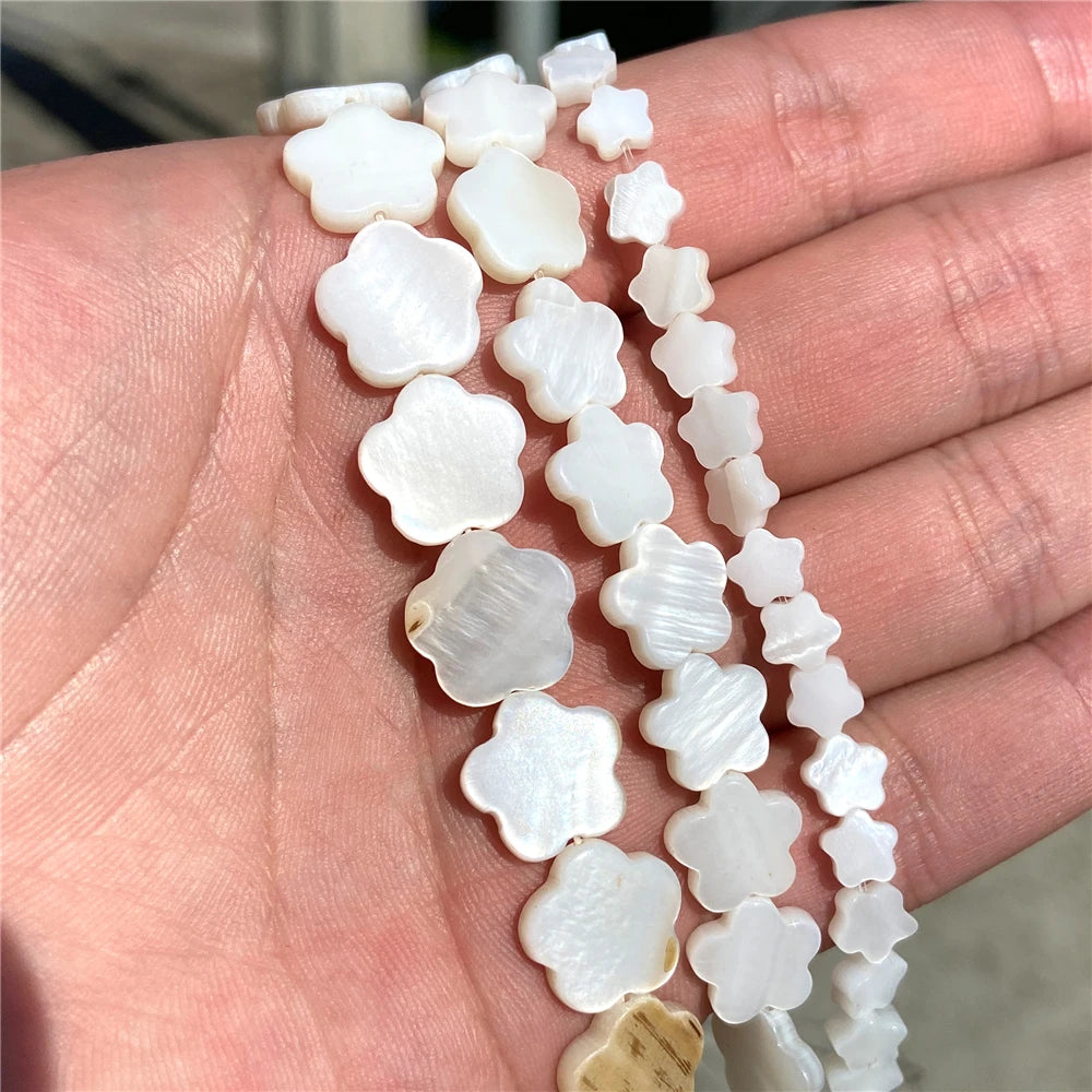100% Natural Shell Beads White Mother Of Pearl Heart Oval Star Butterfly Irregular Shape Charms Bead For Jewelry Making DIY 15"