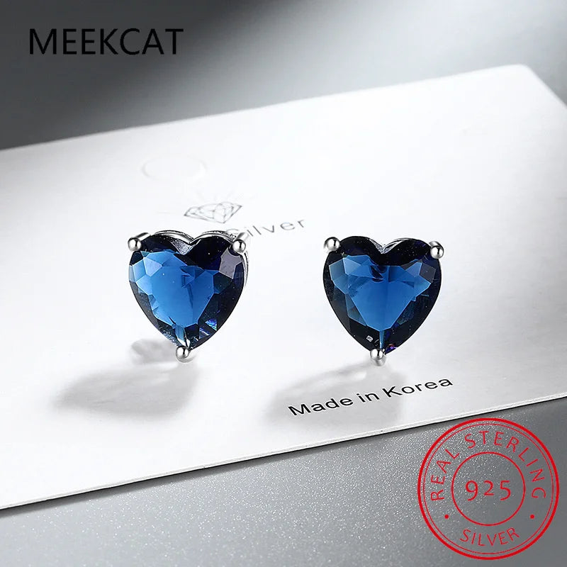 1CT 2CT 4CT Heart Cut Moissanite Stud Earrings for Women Luxury Quality Lab Diamond S925 Sterling Silver Bride Jewelry Brincos