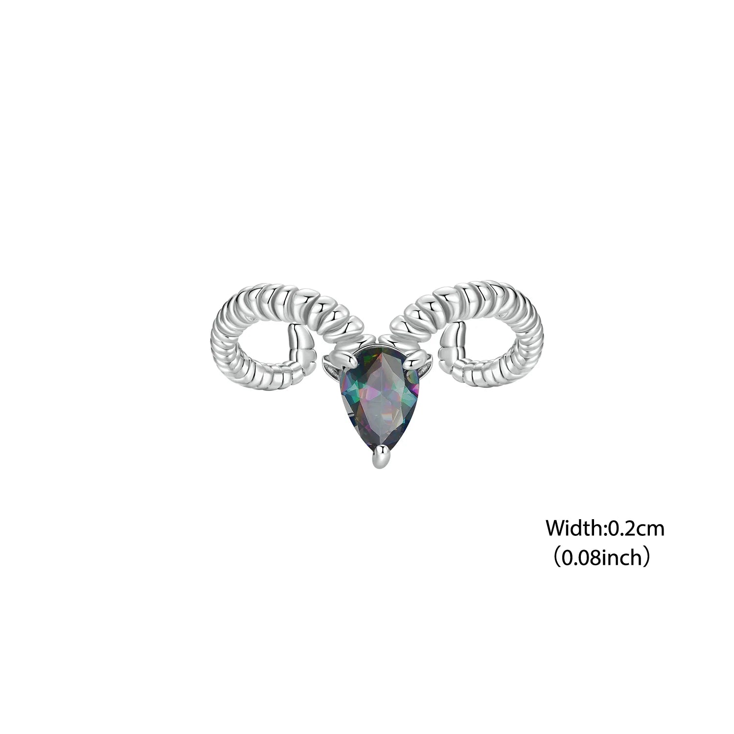 WOSTU 925 Sterling Silver Pisces Zodiac Open Ring Aries Sagittarius Cancer Lucky for Women Birthday Fine Jewelry Gift