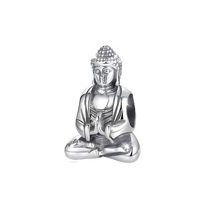 Fine religion series 925 Silver Jesus Bible Diy Bead cross Pendant Fit Original Bracelet Trinket Jewelry Figure Buddha Charm
