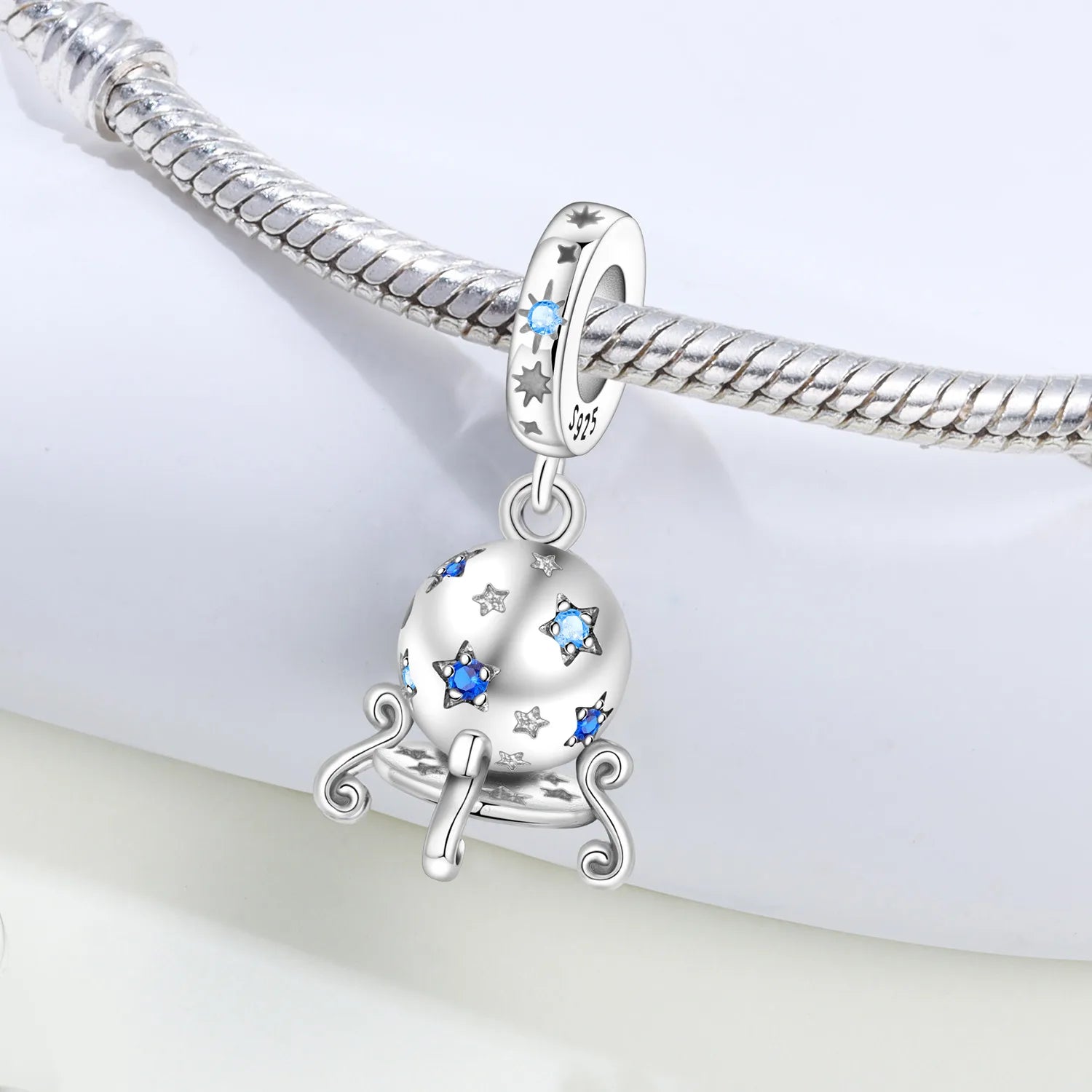 PANPOKI 925 Sterling Silver Magic Ball Pendant Beads Original Pendants Bracelet Charm Jewelry Party DIY Trendy Gifts
