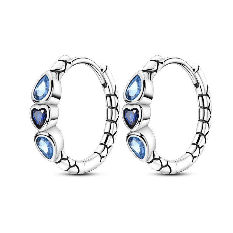 Springtime Earrings For Women 925 Silver Plated Double Hoop Butterfly Bees Ladybird Insect Earrings Party Jewelry Birthday Gifts