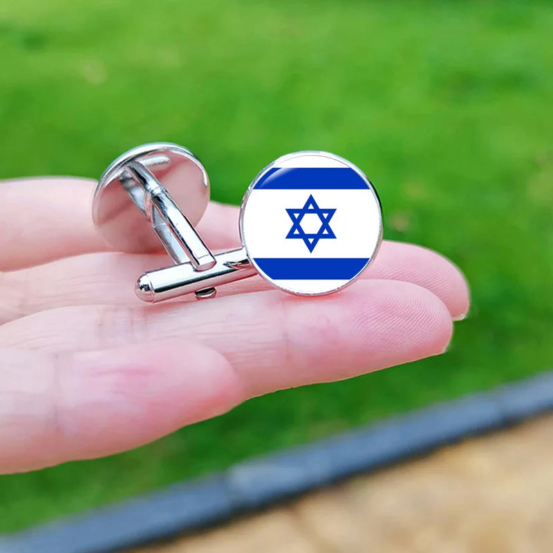 2024 France Flag Cufflinks Spain Chile Russia Netherlands Serbia USA Czech Republic Portugal Norway Switzerland Cuff Links Gift