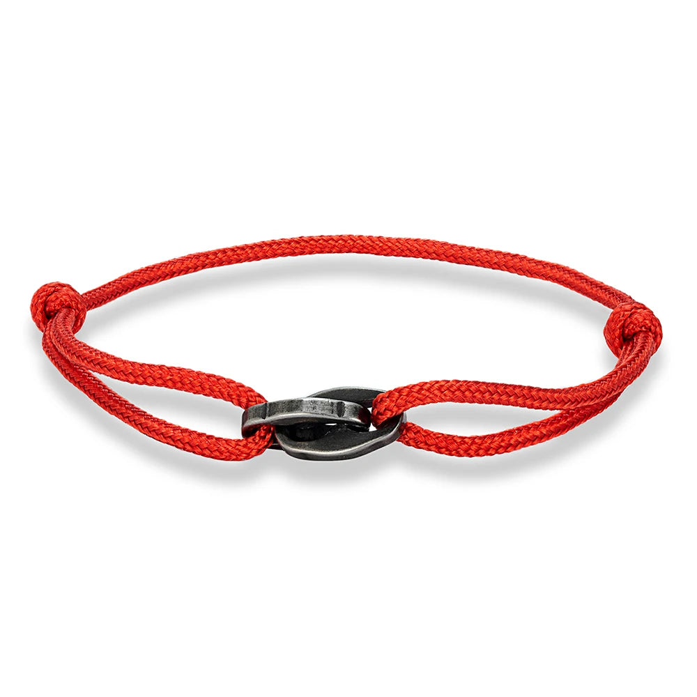 MKENDN Punk Style Surfer Bracelet Men Women Handmade Boho Summer Festival Jewelry Waterproof Cotton Chain Link Bracelet Gift