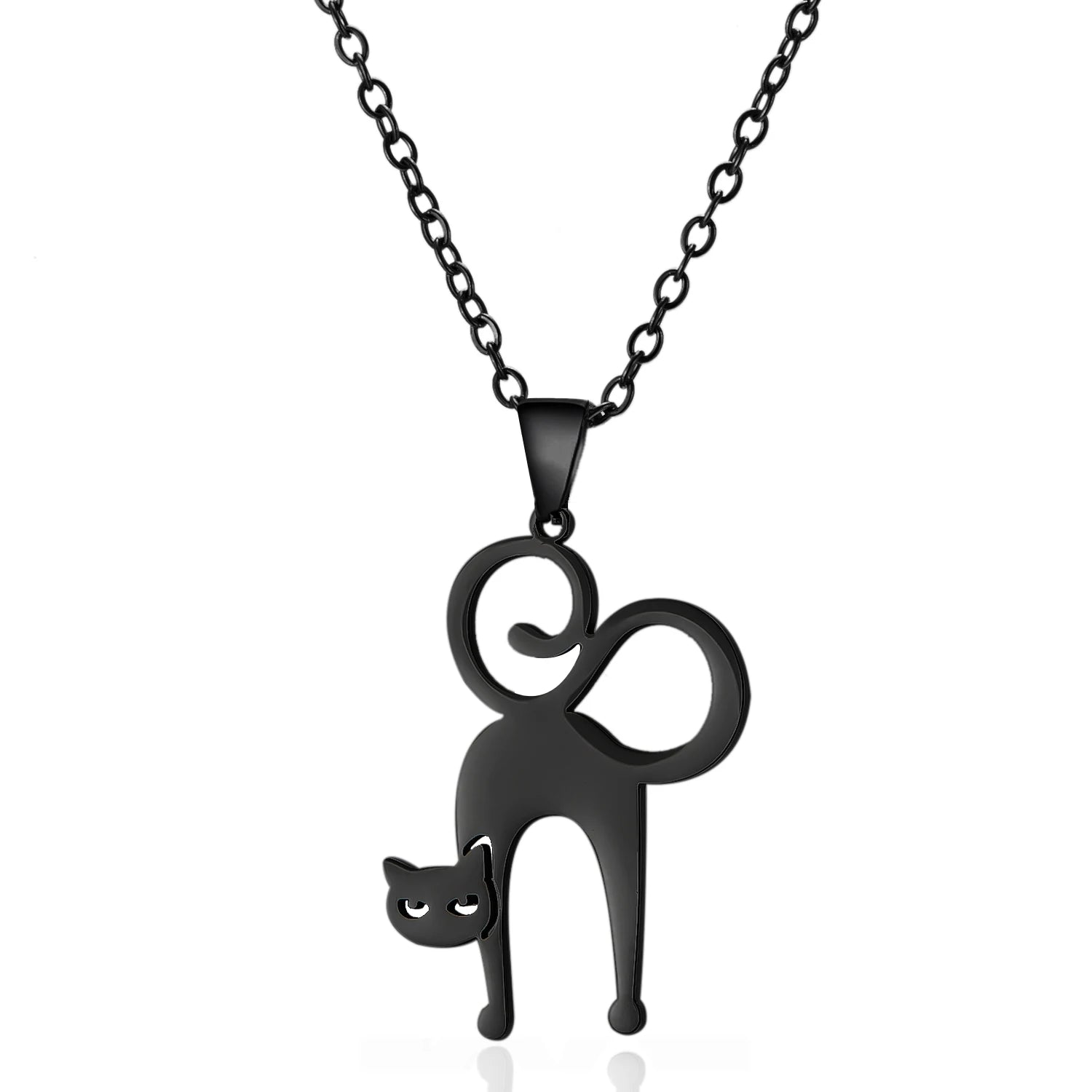 Stainless Steel Simple Personalized Ghost Pendant Necklace For Women Men Funny Pumpkin Clavicle Choker Halloween Party Jewelry